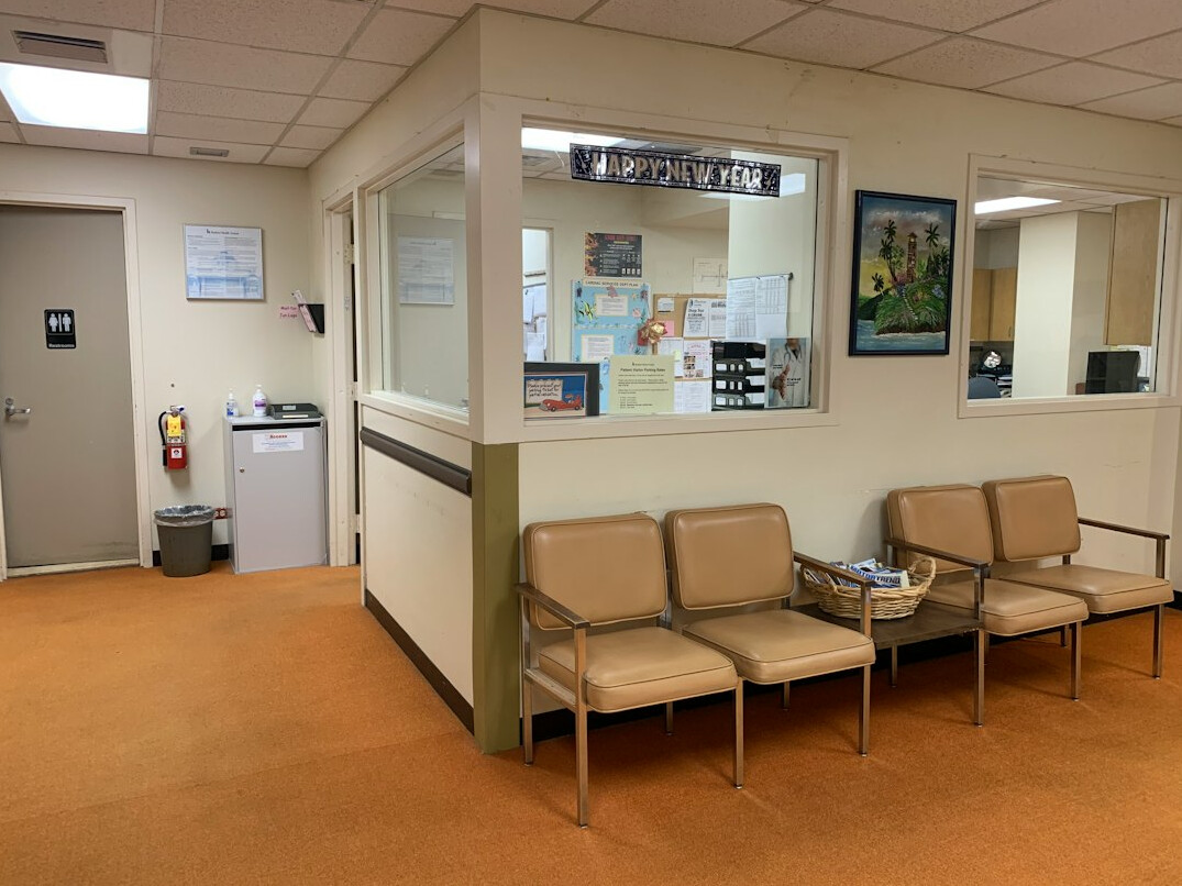 woman in hospital waiting room