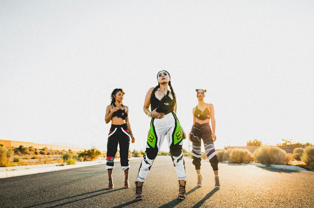 group of young athletes training