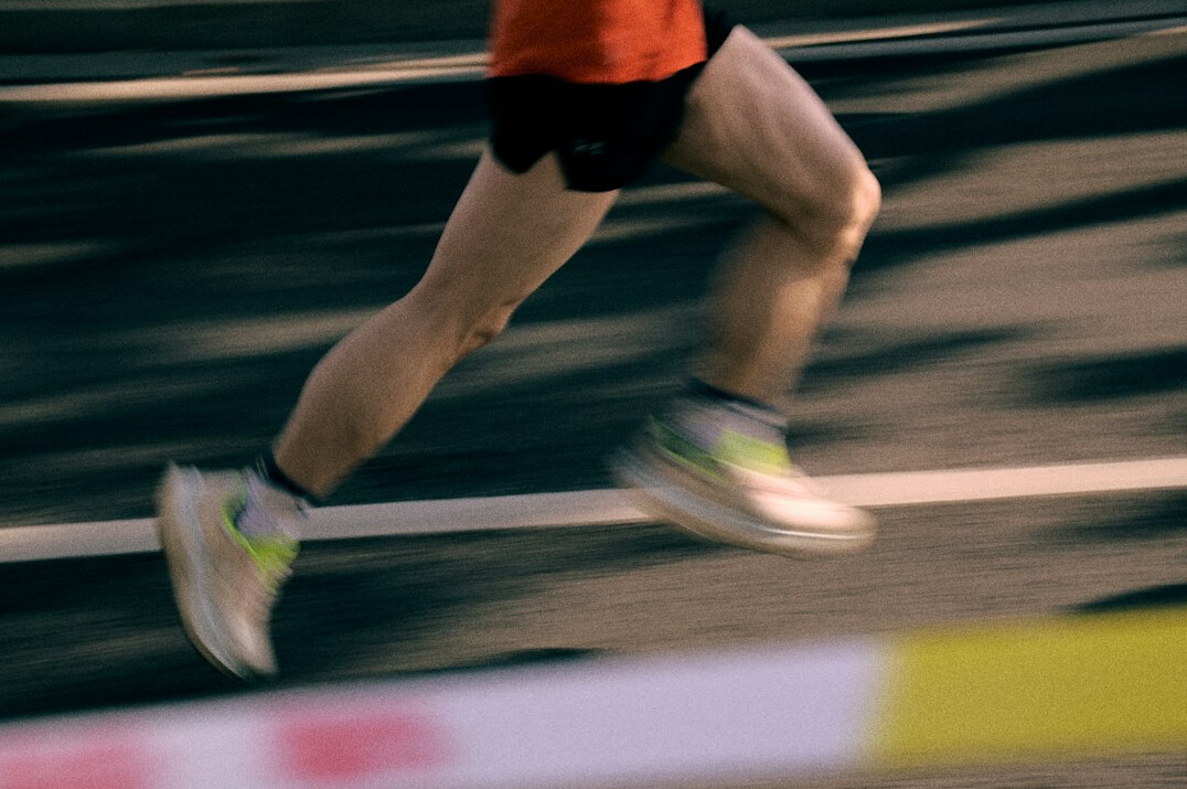 olympic sprinter on track